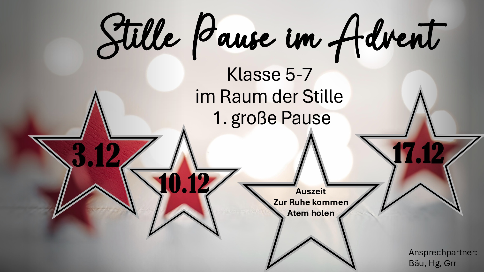 Stille Pause im Advent