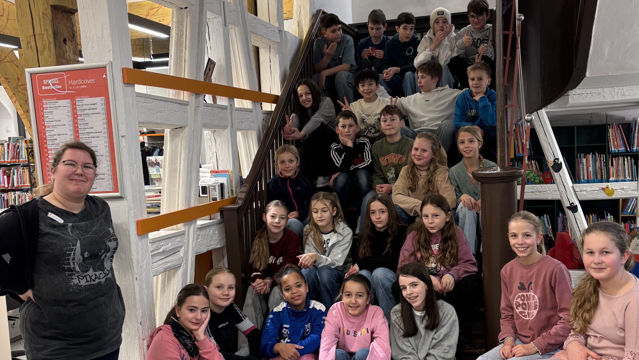 Besuch der 5b in der Stadtbücherei